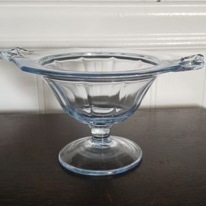 Cambridge Glass Decagon Blue Mayonnaise Bowl